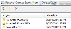 Recover Deleted Files in Outlook 2007