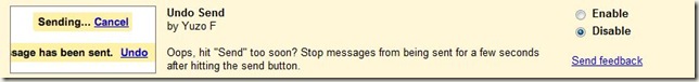 Gmail Undo Send