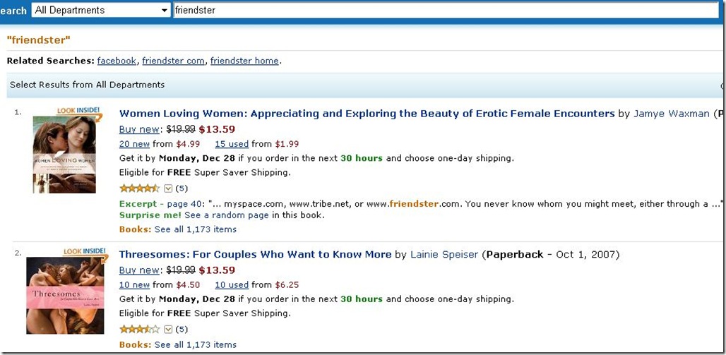 Friendster in Amazon